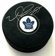 Mike Peca Signed Toronto Maple Leafs NHL Hockey Puck Autographed In Glas Co