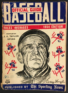 1954 The Sporting News Official Baseball Guide MLB Casey Stengel Eddie Matthews