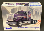 Revell Peterbilt 359 Conventional Tractor Plastic Model Kit 1:25 Scale Opened