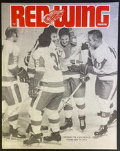 Load image into Gallery viewer, 1972 NHL Hockey Program Detroit Red Wings v Vancouver Canucks Delvecchio Cover

