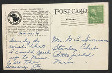Load image into Gallery viewer, 1940s Salt Flats Utah Rare Postcard Captain Eyston And His Thunderbolt Speeding
