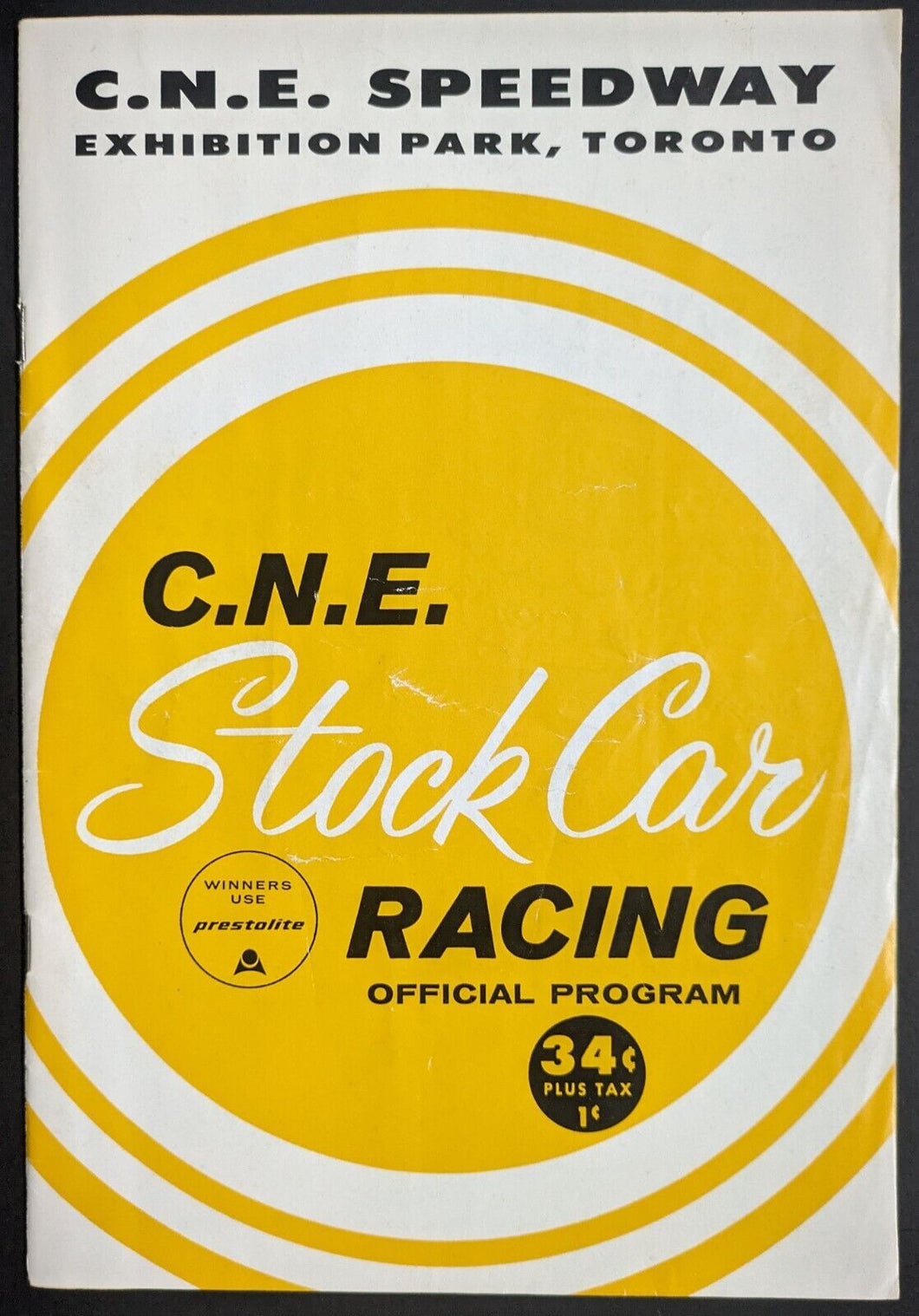 1964 Canadian National Exhibition Speedway Stock Car Racing Program Toronto