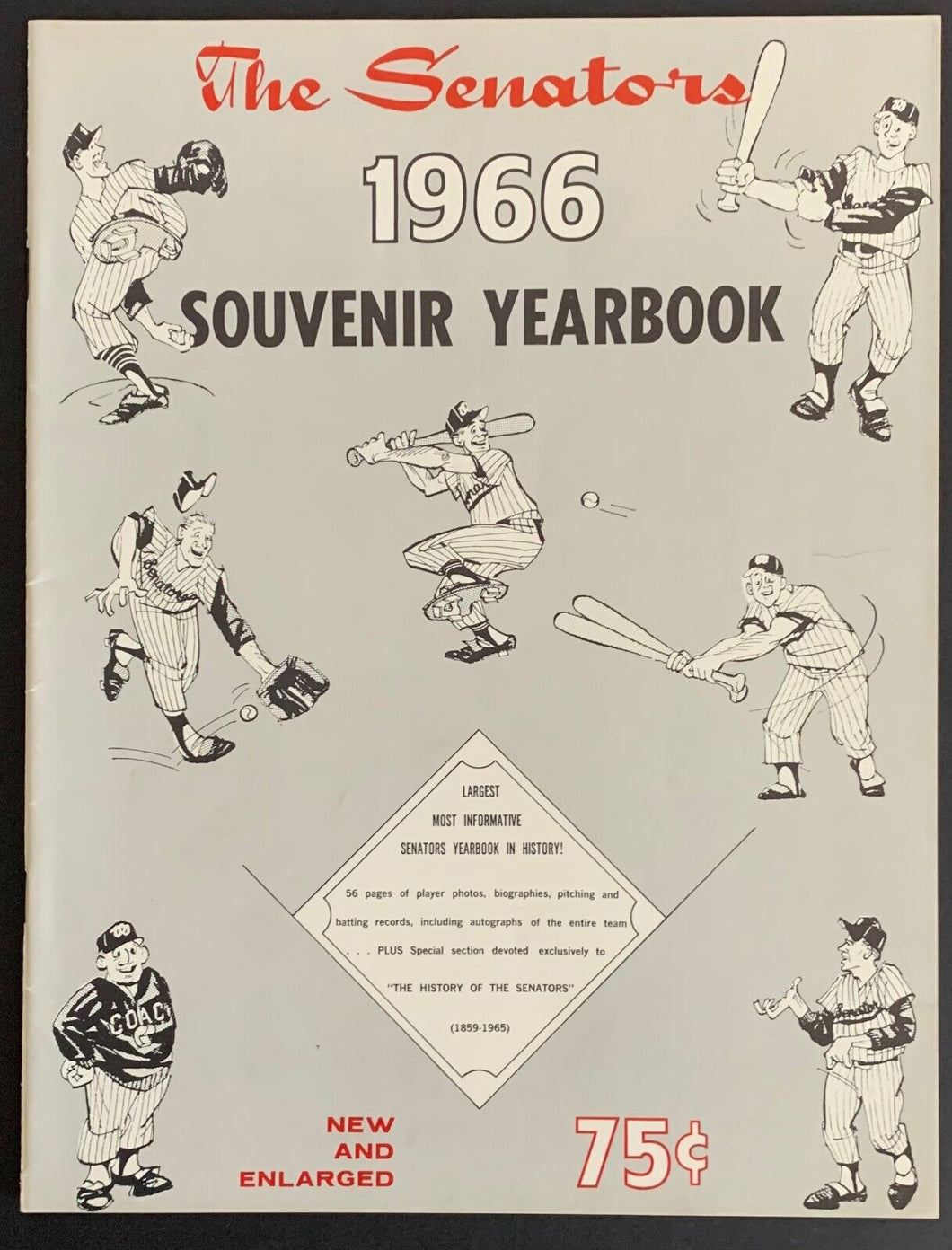 1966 Washington Senators MLB Baseball Yearbook Vintage Year Book