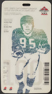 2012 100th Grey Cup Game Full Ticket CFL Football Normie Kwong Featured Argos