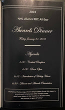 Load image into Gallery viewer, 2003 Vintage NHL Hockey RBC Alumni All-Star Awards Dinner Program Original
