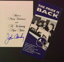 Load image into Gallery viewer, John Candy Signed Autographed Christmas Card Toronto Argonauts Ticket Form JSA
