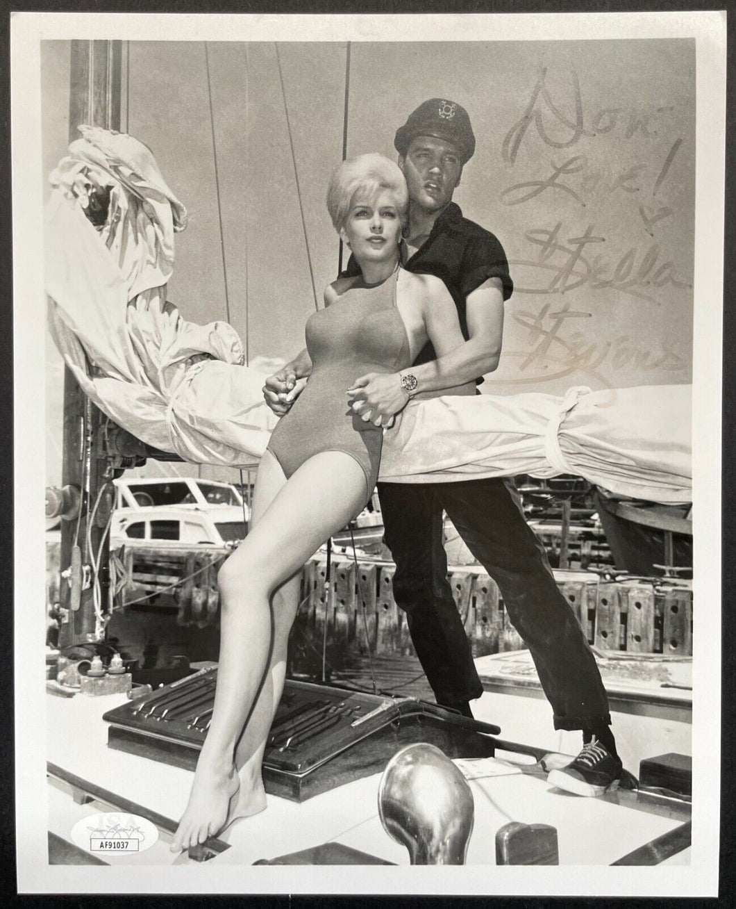 Stella Stevens Autographed Signed Girls! Girls! Girls! Elvis Presley Photo JSA