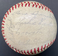 1951 Cleveland Indians Team Stamped Facsimile Autographed Baseball MLB Vintage