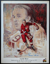 Load image into Gallery viewer, Gordie Howe Autographed Promotional Print Detroit Red Wings Signed Poster LOA
