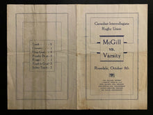 Load image into Gallery viewer, 1910 Rare College Football Program Grey Cup Champs University of Toronto McGill
