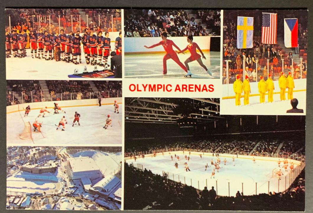 1980 Winter Olympics Postcard Lake Placid Miracle On Ice US Hockey Team Picture