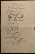1956 MLB Vtg Autographed Dinner Program Signed Jackie Robinson + 11 More JSA LOA