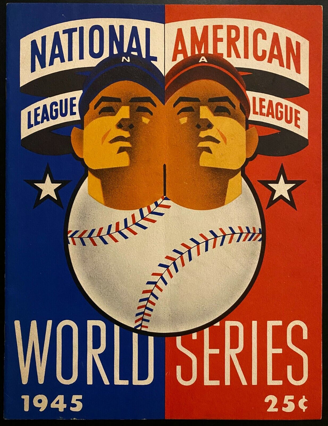 1945 MLB Baseball World Series Game 7 Program Detroit Tigers Chicago Cubs VTG