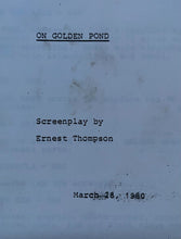 Load image into Gallery viewer, 1980 On Golden Pond Original Movie Script Academy Award Winner Oscars Screenplay
