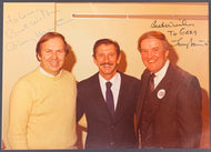 Billy Martin + Larry Barnett Autographed Type 1 Photo MLB Manager + Umpire JSA