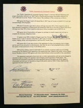 Load image into Gallery viewer, 2002 Reggie Leach Signed Contract Mitchell Marketing Autograph Appearances LOA
