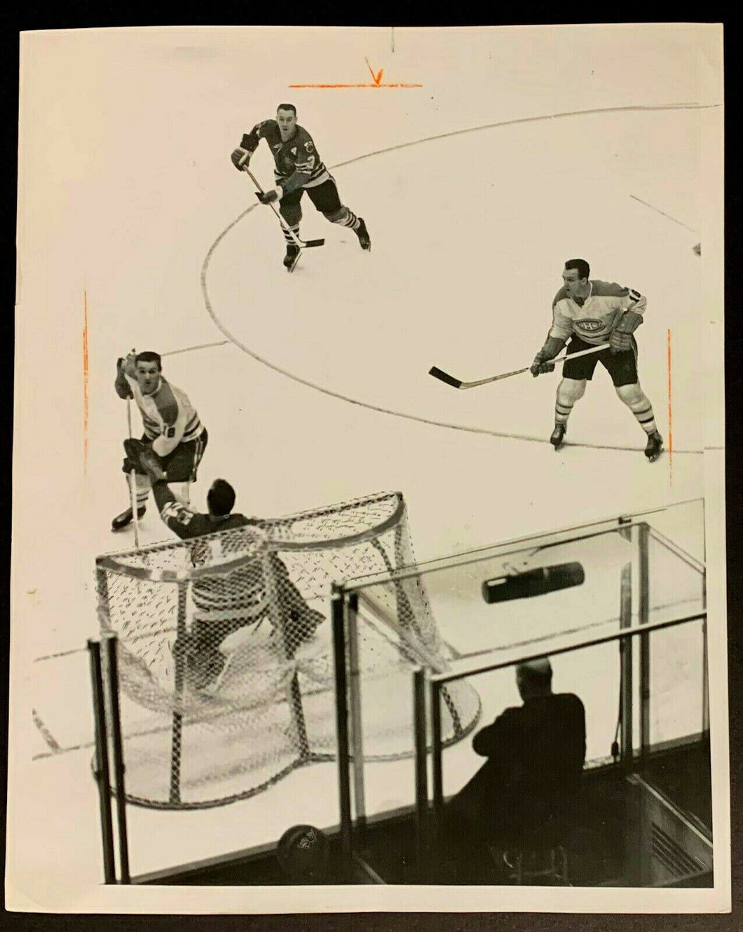 1961 Stanley Cup Playoffs Press Photo Chicago Blackhawks Montreal Canadiens