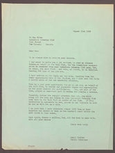 Load image into Gallery viewer, Gus Ryder Signed 1958 Letter Toronto Maple Leaf Baseball Team Champ Swim Coach
