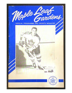 1963 NHL Hockey Program Toronto Maple Leafs v Montreal Canadiens Bob Pulford