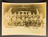 1938 New Haven Eagles Hockey Team Photo Many NHLers Facsimile Autographed Rare