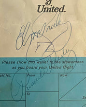 Load image into Gallery viewer, Elvis Presley + Priscilla Autographed United Airlines Ticket Envelope Beckett

