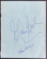 Vintage 1965 HOFer Elmer Lach Autographed Album Page NHL Hockey Signed Cut