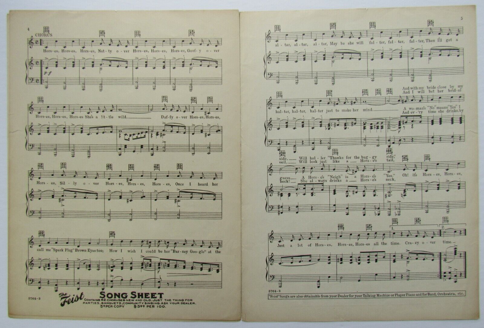 Fox Pvg 1936 Original Horse - A Funny Fox Trot Song PVG Sheet Music - Richard ...