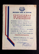 1972 Rare Document Teofilo Stevenson Pre Olympic Boxing Tournament Cuba Qualify