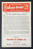 1966 Maple Leaf Gardens OHA Jr A Program Toronto vs Peterborough Petes Brad Park