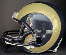 Load image into Gallery viewer, Marshall Faulk Autographed St Louis Rams Football Helmet Signed NFL Fanatics
