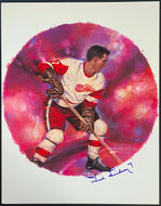 2004 Canada Post NHL All Stars Lithograph & Stamp Set Signed By Ted Lindsay