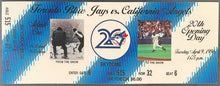 Load image into Gallery viewer, 1996 Toronto Blue Jays Opening Day 20th Anniversary Full Ticket Angels iCert 9

