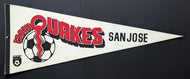 1970s Vintage NASL San Jose Earthquakes Football Club Full Size Pennant Soccer