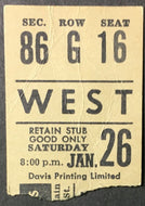 1963 Maple Leaf Gardens Hockey Ticket Stub Toronto Maple Leafs Boston Bruins