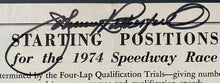 Load image into Gallery viewer, 1974 Indianapolis 500 Race Day Issue Autographed Johnny Rutherford Signed JSA
