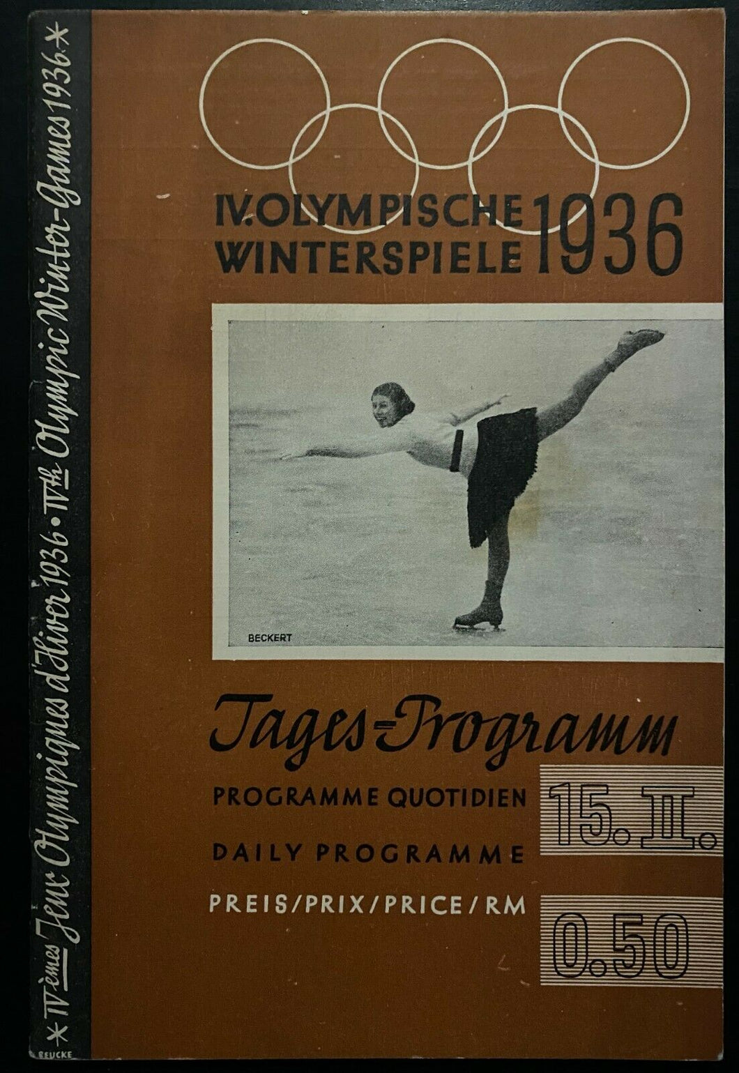 1936 Winter Olympic Games Program Garmisch-Partenkirchen, Germany Rare ...