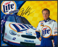 Rusty Wallace Autographed Signed NASCAR Promo Photo Race Car Driver Auto Stats