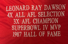 Load image into Gallery viewer, Len Dawson Signed Custom Kansas City Chiefs Display Jersey Autographed JSA COA
