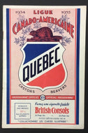 1935 Canadian American Hockey League Program Boston Cubs Vs Quebec Beaver