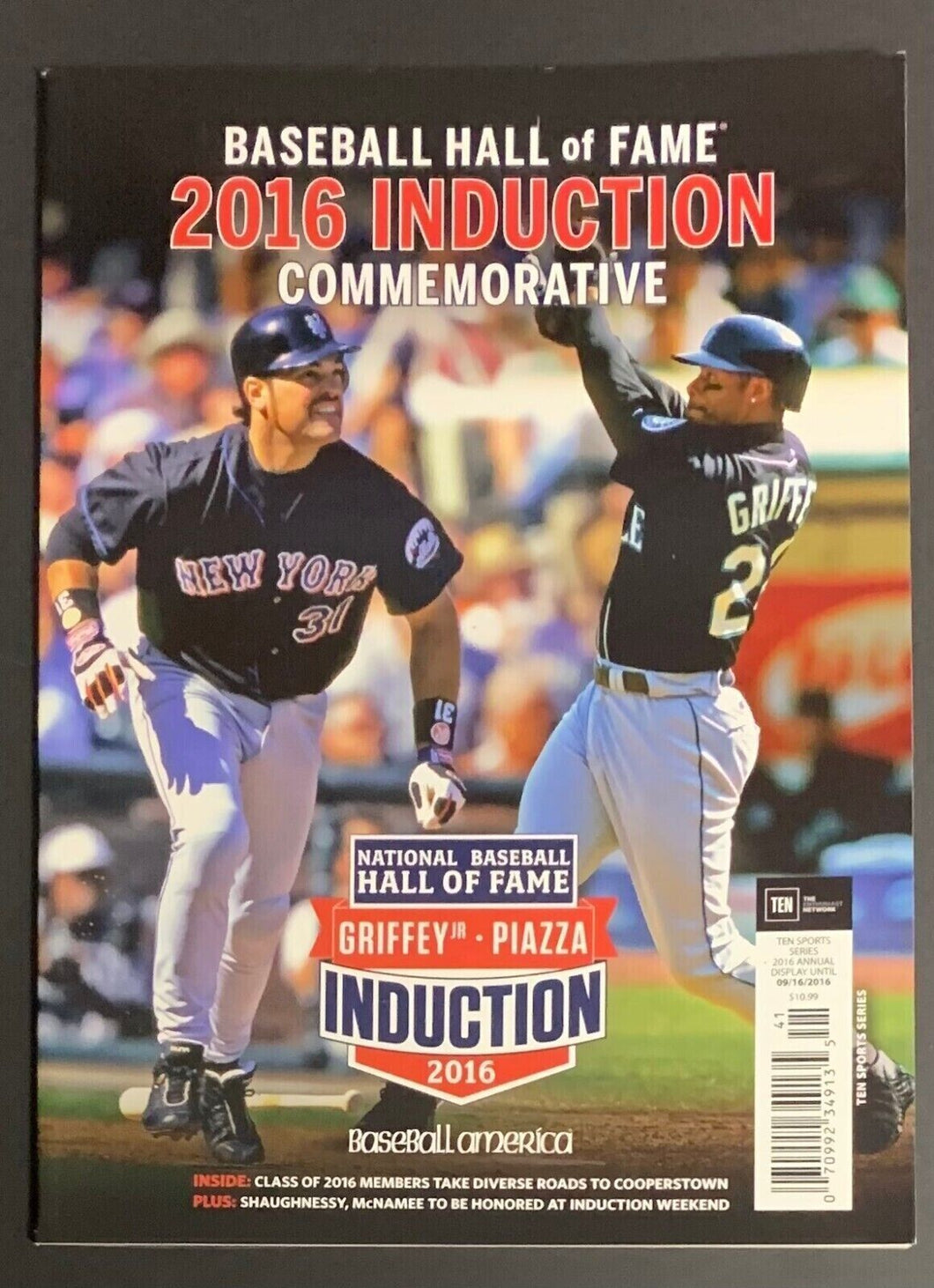 Baseball Hall of Fame 2016 Induction Commemorative Program Ken Griffey Jr. MLB