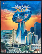 1980 NFL Football Super Bowl XIV Vtg Program Pittsburgh Steelers Beat LA Rams