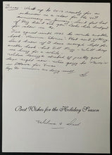 Load image into Gallery viewer, 2000 NHL Hockey Signed Dick Irvin Jr Christmas Card Autographed With Content
