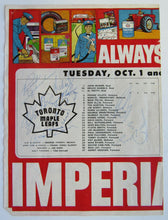 Load image into Gallery viewer, 1968-1969 NHL Program Vancouver Canucks vs Maple Leafs Signed Imlach Keon + More
