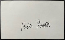 Load image into Gallery viewer, Bill Gates Signed Index Card Microsoft Computer Pioneer Autographed JSA LOA
