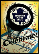 Vtg Toronto Maple Leafs NHL Hockey Autographed Greeting Card x15 Signatures