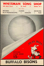 Load image into Gallery viewer, 1958 International League Program Miami Marlins vs Buffalo Bisons Satchel Paige
