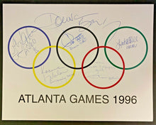 Load image into Gallery viewer, 1996 Atlanta Summer Olympics Card Signed By 6 Canadian Olympians Donovan Bailey
