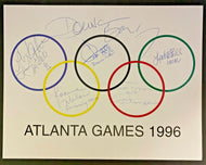 1996 Atlanta Summer Olympics Card Signed By 6 Canadian Olympians Donovan Bailey