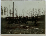 1900's Glass Negative Rugby Football Player Punt Photo Vintage Antique Early