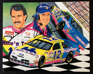 Bobby Allison Derrike Cope Autographed Promo Card Photo Racing JSA Authenticated